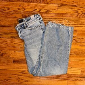 Banana Republic Frayed Hem Light Blue Jeans